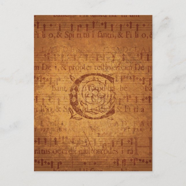 C Monogramm Postkarte (Vorderseite)