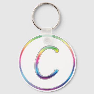 C Monogramm Rainbow-Schlüsselanhänger Schlüsselanhänger