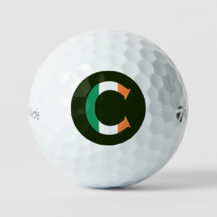 C Monogramm überlagert auf irischer Flagge tmtp5 g Golfball