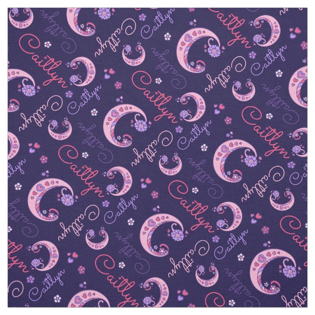C-Monogramm und personalisierter Name Stoff (Muster)