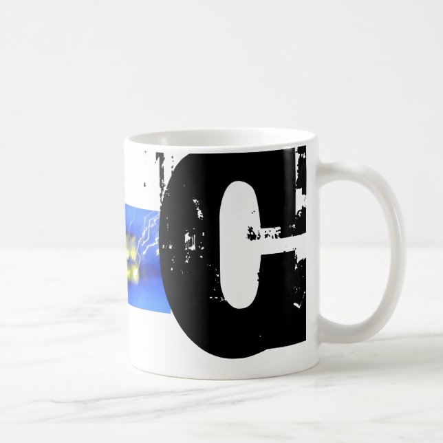 C Monogramme Typographie Cool Fun Mug (Droite)