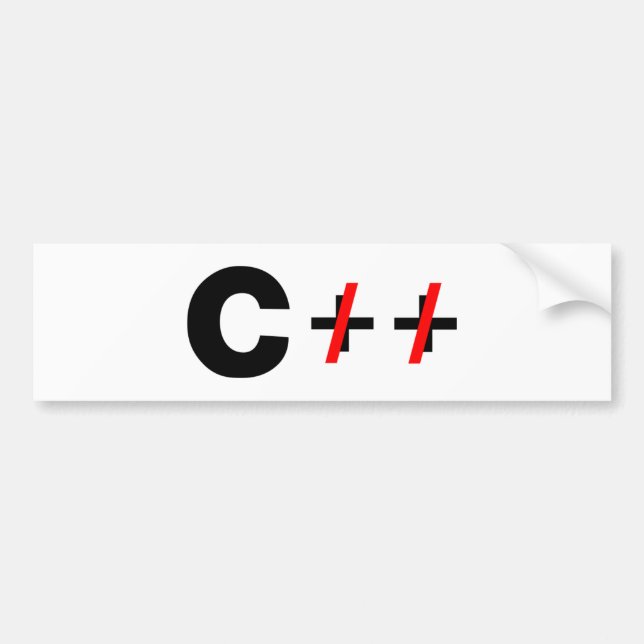 C, nicht C++ Autoaufkleber (Vorne)