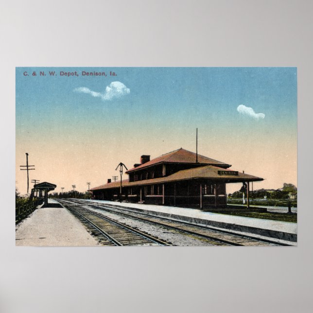 C & NW Bahndepot Poster (Vorne)
