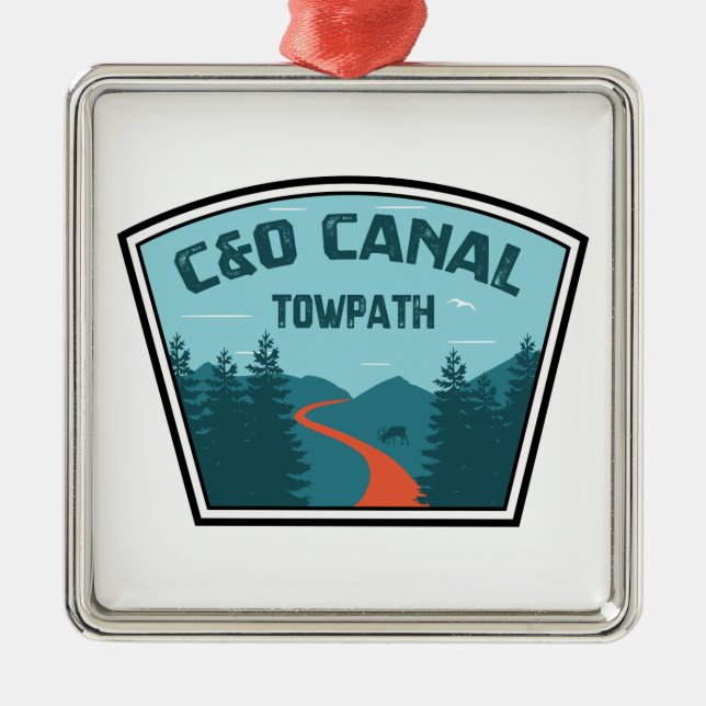 C&O Canal Towpath Ornament Aus Metall (Vorne)