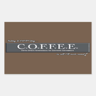 C.O.F.E.E. Aufkleber Art Christliches Herz
