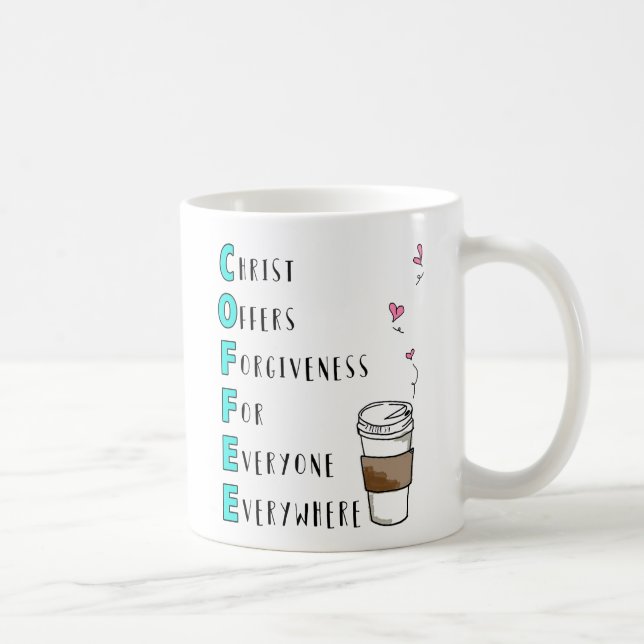 C.O.F.F.E.E. Für jeder blau Kaffeetasse (Rechts)