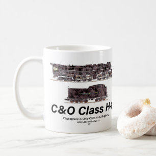 C&O Klasse H-8 Allegheny-Dampflokomotiven-Profil Kaffeetasse