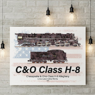 C&O-Klasse H-8 Allegheny-Lokomotive - Amerikanisch Poster