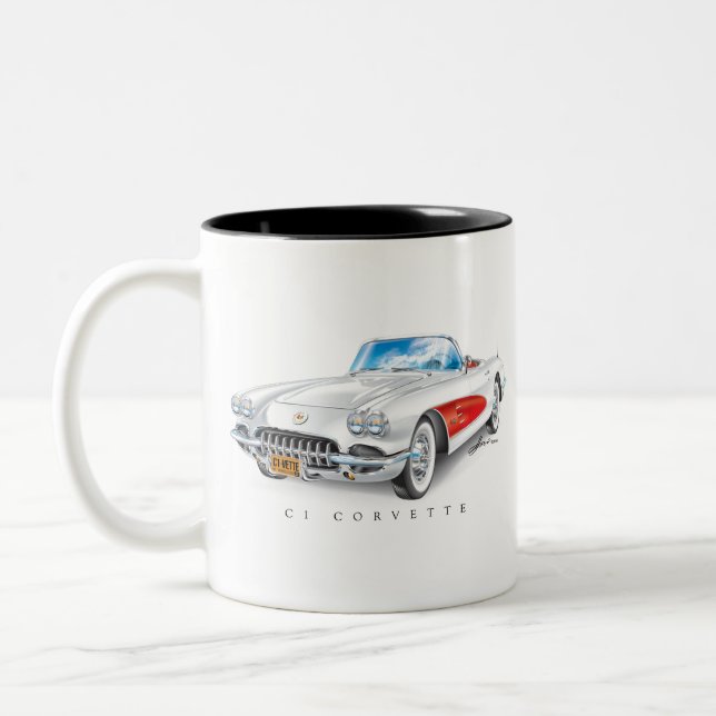 C-ONE AUTOMOBILE ART ZWEIFARBIGE TASSE (Links)