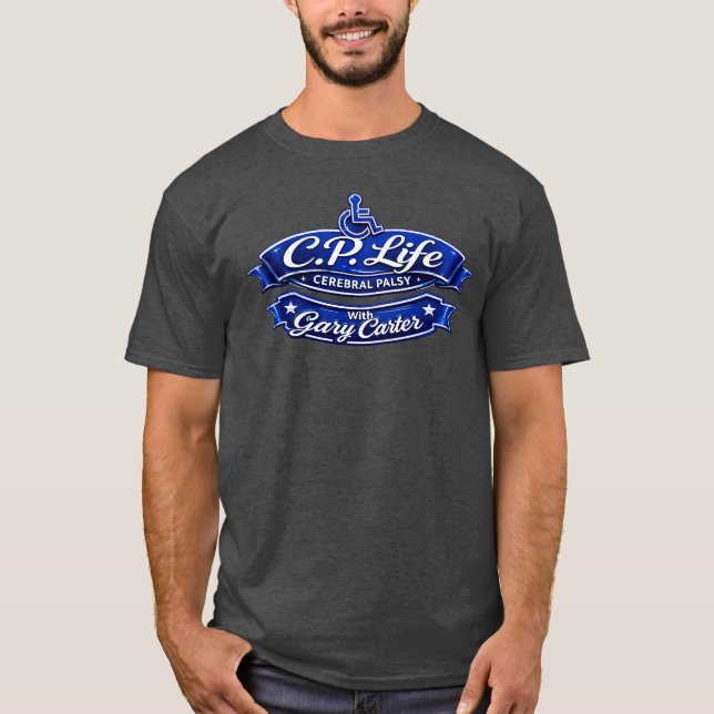 C.P. Life (Design 1) dunkle T-Shirts (Vorderseite)