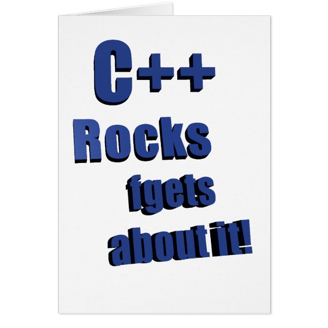 C++ Rocks FGet darüber (Vorne)