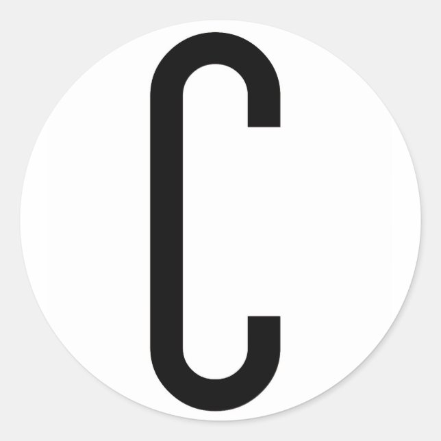 C RUNDER AUFKLEBER (Vorderseite)