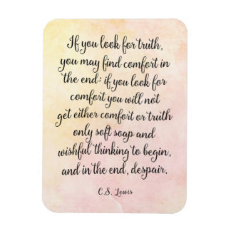 C.S. Lewis Truth Quote Art Print Magnet