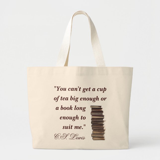 C.S. Lewis-Zitat-Tasche Jumbo Stoffbeutel (Vorne)