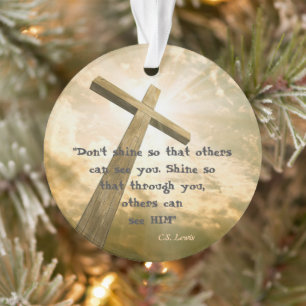 C.S. Lewis Zitat über Leuchten Ornament