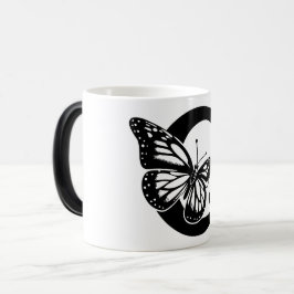 C Schwarzer Butterfly Verwandlungstasse