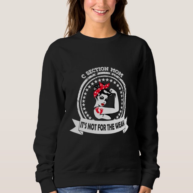 C Sektion Mama nicht für die schwache Red Messy Bu Sweatshirt (Vorderseite)