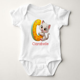 C steht für Katze Personalisieren Baby Strampler