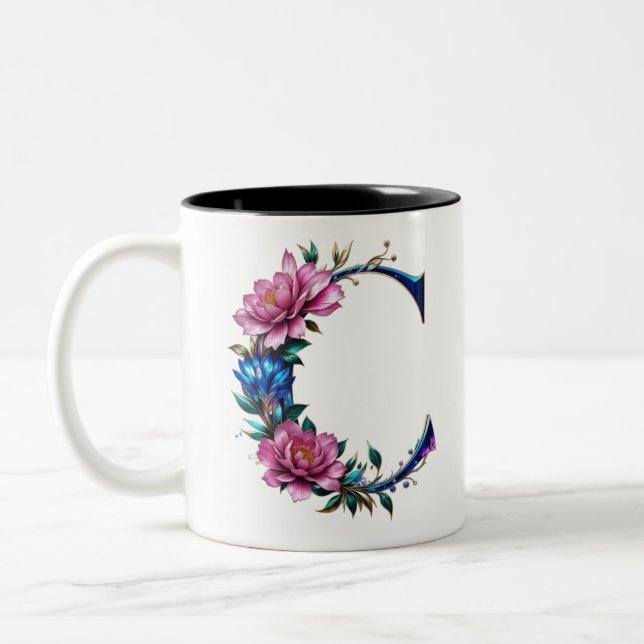 C Tasse - Blumendesign für Geschenke (Links)