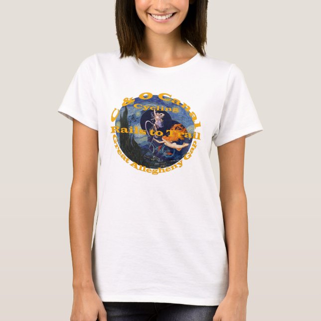 C und O Canal Great Allegheny Gap Cycling Bicycle T-Shirt (Vorderseite)