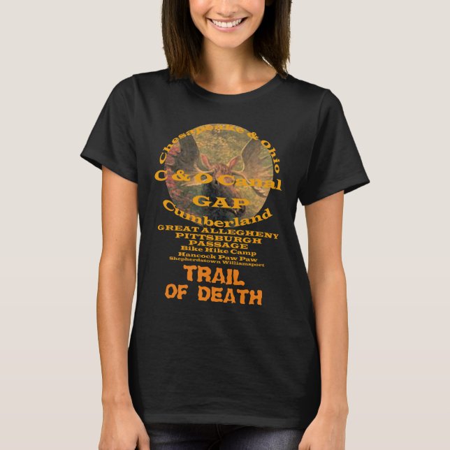 C und O Kanal Towpath Große Allegheny Passage T-Shirt (Vorderseite)
