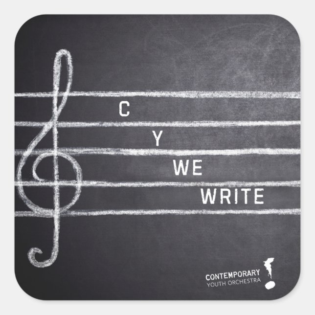 C Y We Write Aufkleber (Vorderseite)