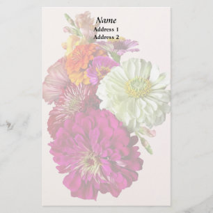 c_ZinniaMixedColorsZinnia Blumenstrauß Gemischte H Briefpapier
