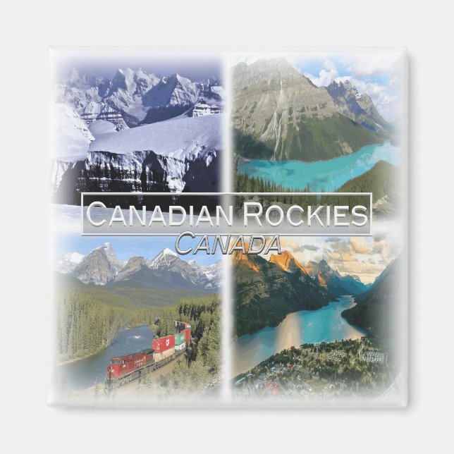 CA0027 Amerika, Kanada, Kanadische Rockies, Kühlsc Magnet (Vorne)