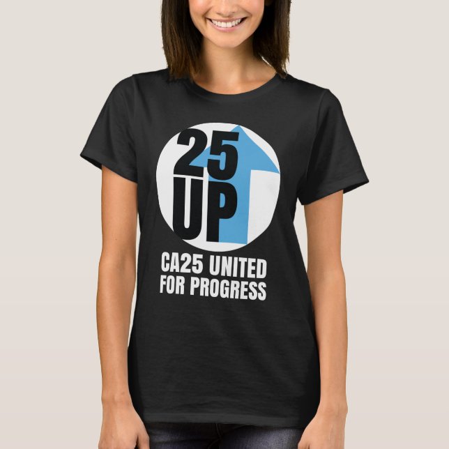 CA25UP LG Weißes Logo Relaxed-fit V-Neck T-Shirt (Vorderseite)