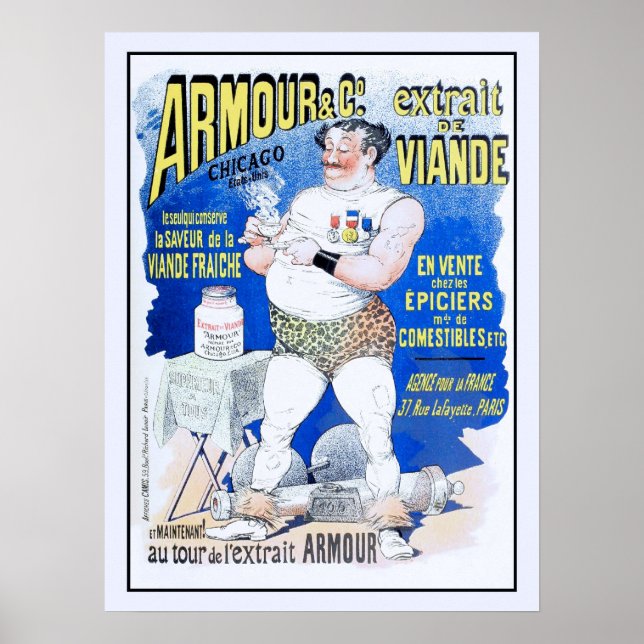 ca. 1890 Fleischextraktwerbung Poster (Vorne)