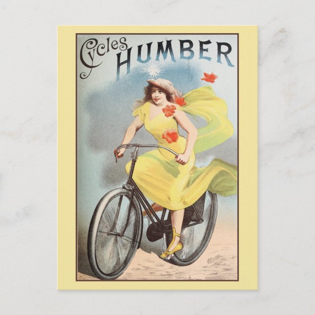 ca. 1890 Vintag Cycles Bicyles Ad Humber Postkarte (Vorderseite)