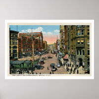 ca 1900 Seattle First Avenue und Pioneer Square