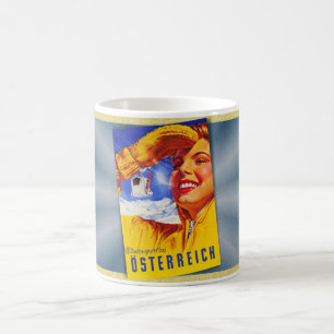 ca. 1950 Österreich Reiseplakat MCM Kaffeetasse