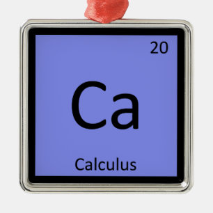 Ca - Berechnung der Math Chemistry Periodisches Ta Silbernes Ornament