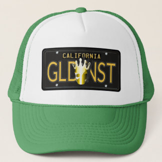 CA Black License Plate, Golden Staat Gold Crown - Truckerkappe