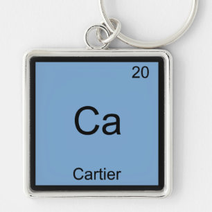 Ca - Cartier Lustige Chemie-Element-Symbol-T-Shirt Schlüsselanhänger