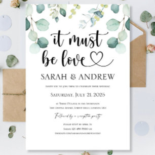 Ça Doit Être Amoureux Coeur Mariage Invitations Fê
