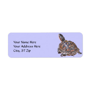 CA étiquette de adresse de tortue de boîte.