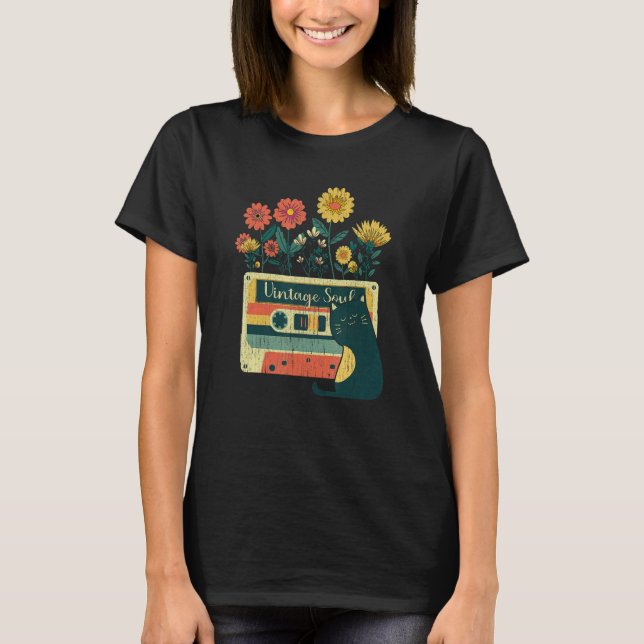 Ca for Lady Retro Soul Flowers Wildflower T-Shirt (Vorderseite)
