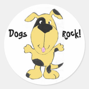CA: Hunde, Rock! Aufkleber
