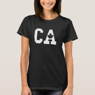 CA Letter C and A Hauptstadt Alphabet Canada Maple T-Shirt