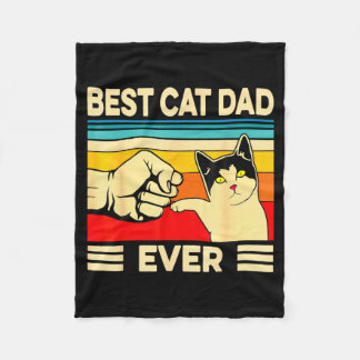 Ca Men Best Cat Dad Ever Funny Cat Lover Gift _2  Fleecedecke