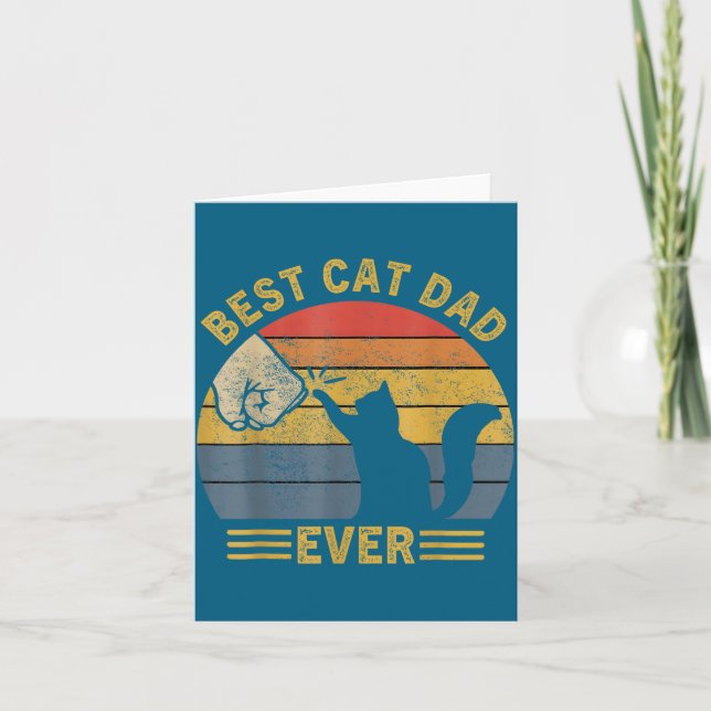 Ca Men Cat Dad Ever Funny Cat Lover Gift  Karte (Vorderseite)