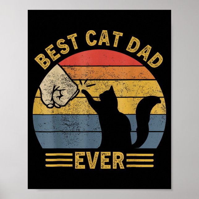 Ca Men Cat Dad Ever Funny Cat Lover Gift  Poster (Vorne)