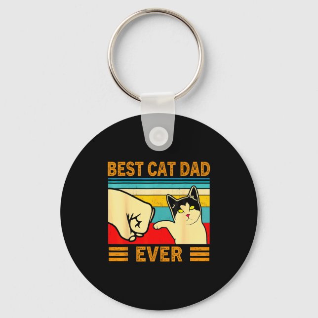 Ca Men Cat Dad Ever Funny Cat Lover Gift  Schlüsselanhänger (Vorderseite)