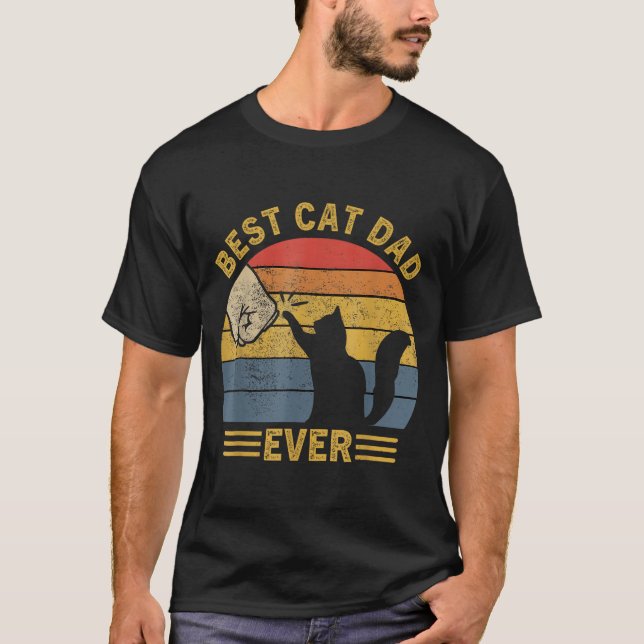 Ca Men Cat Dad Ever Funny Cat Lover Gift  T-Shirt (Vorderseite)