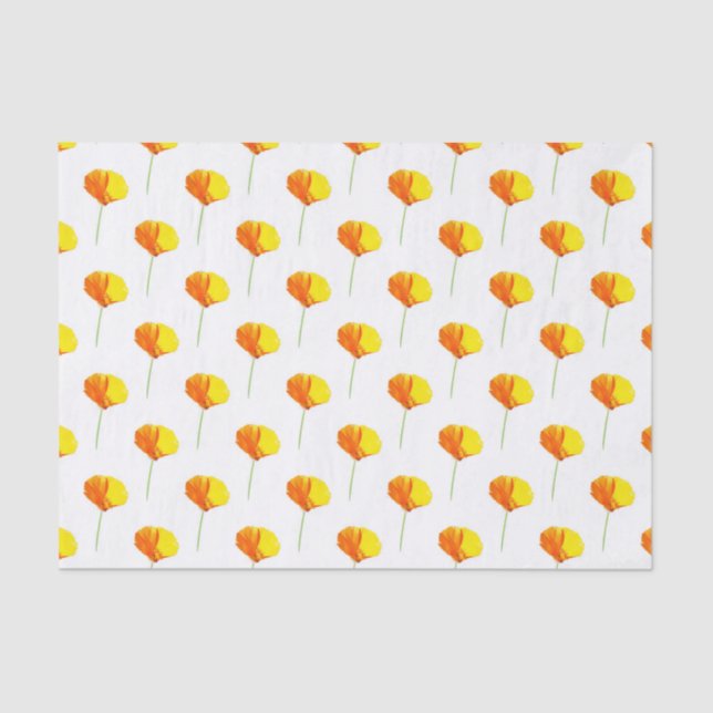 CA Poppy Pattern Seidenpapier (Vorderseite)