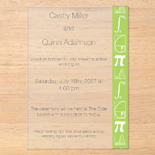 Ça S'Additionne en Péridot Invitation de Mariage e