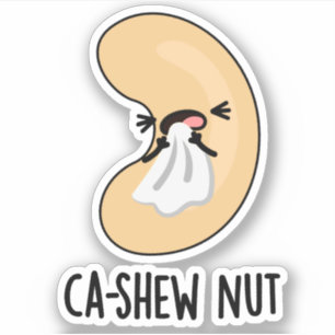 Ca-shew Funny Sneezing Cashew Nut Pun Aufkleber