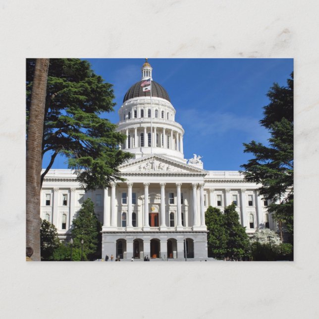 CA-Staats-Hauptstadts-Gebäude - Sacramento Postkarte (Vorderseite)